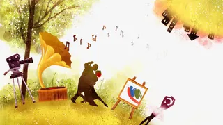 舞动的秋天矢量免抠