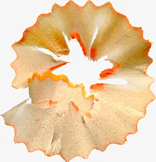 棕色漂亮铅笔屑免抠