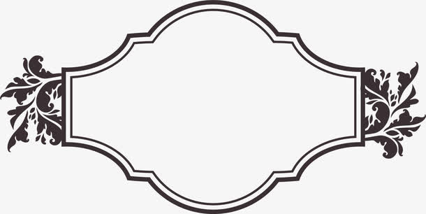 精美手绘花纹边框免抠