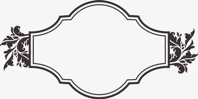 精美手绘花纹边框免抠