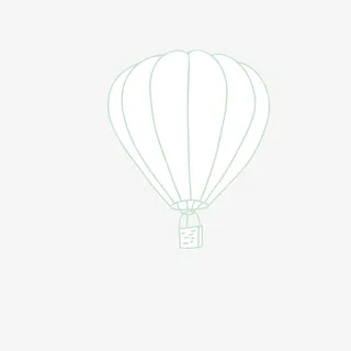 卡通热气球免抠