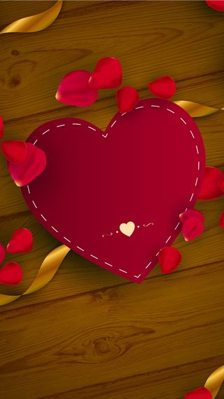 花瓣爱心背景高清