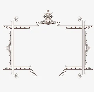 欧式花纹边框素材免抠