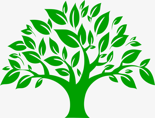 绿色生命树免抠手绘/卡通卡通元素