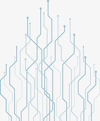 手绘电脑科技线条免抠手绘/卡通卡通元素