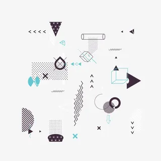 扁平化邀请函模板设计免抠