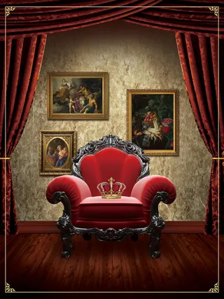 大气奢侈皇冠名画背景素材高清