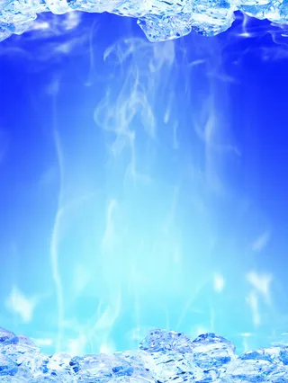 寒气逼人的透明冰块免抠