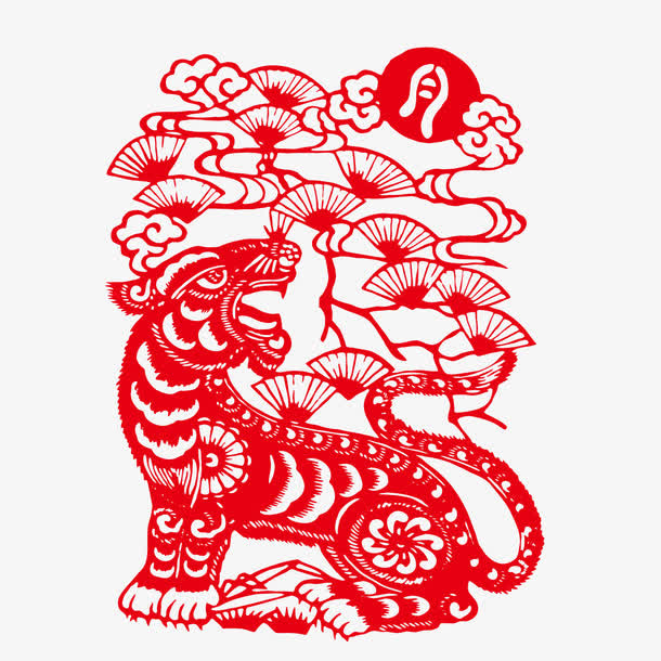 矢量剪窗花免抠