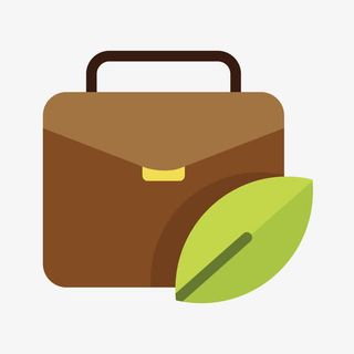 灰色公文包免抠