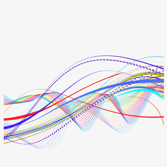 炫彩线条免抠