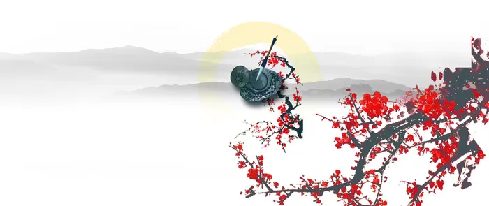 一枝梅海报banner背景高清