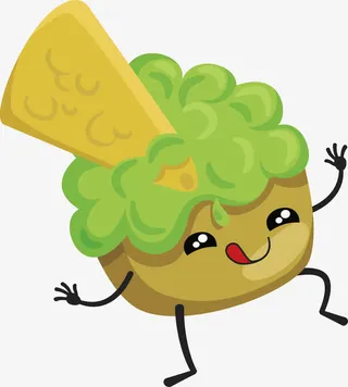 可爱芥末蘸酱小人免抠