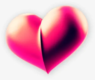 拼接粉碎爱心七夕免抠