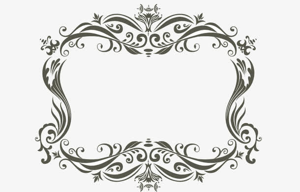 复古时尚边框免抠