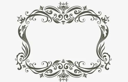 复古时尚边框免抠