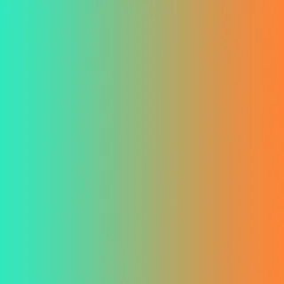 小清新橘色绿色渐变免抠