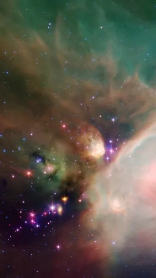 绿色星空梦幻光效免抠