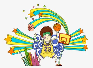 男生打篮球免抠