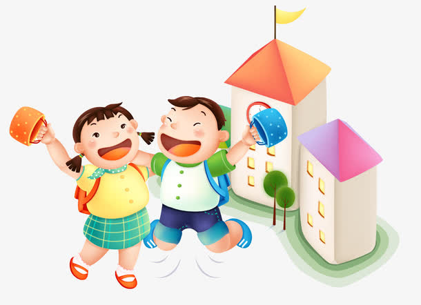 卡通学生学校免抠