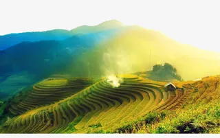 美丽的梯田免抠