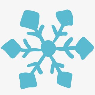 手绘雪花花纹免抠