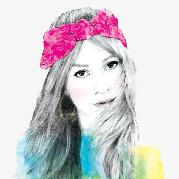 手绘时尚高端女装设计免抠