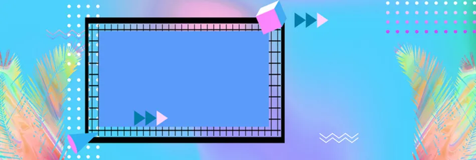 蓝色清新唯美banner背景高清