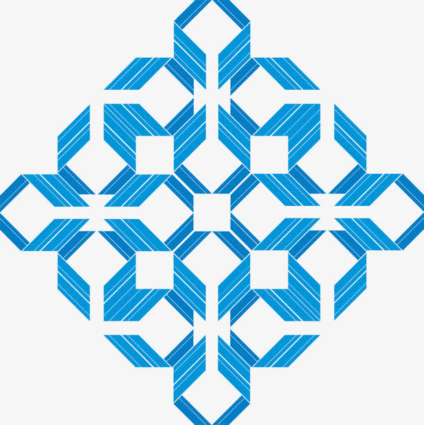 蓝色蜂窝网格矢量图免抠