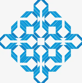 蓝色蜂窝网格矢量图免抠