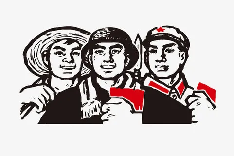 黑色革命剪影免抠