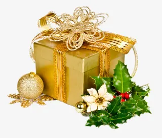 高清金色礼盒免抠