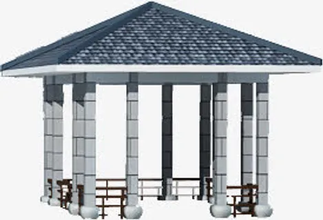 现代灰色中国风装饰免抠