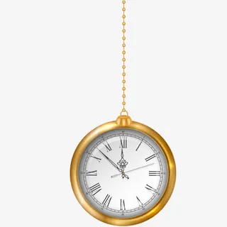 时尚高档饰品雕吊坠广告设计钟表免抠