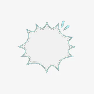 卡通手绘爆炸线免抠