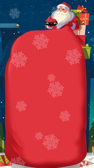 圣诞老人圣诞节红色H5背景高清