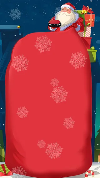圣诞老人圣诞节红色H5背景高清