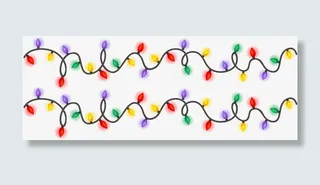 矢量手绘小彩灯免抠