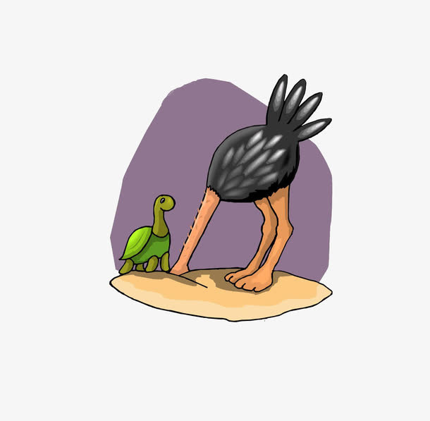 鸵鸟埋头免抠