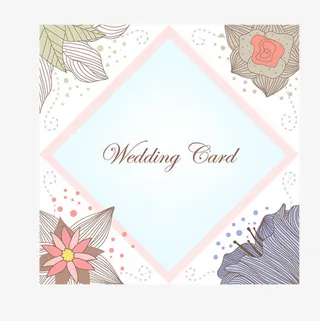 手绘几何花朵底纹免抠