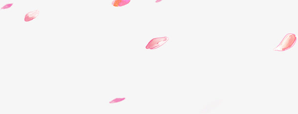 粉色漂浮玫瑰花瓣卡通免抠