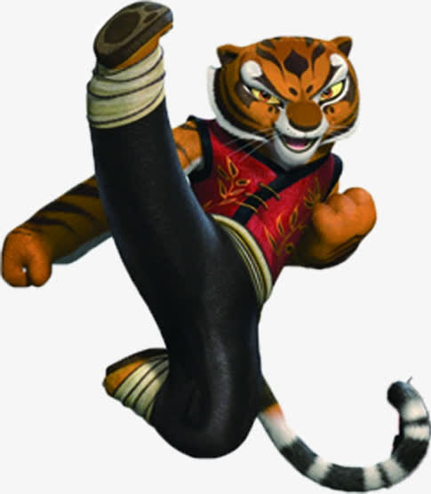 手绘卡通老虎招牌素材免抠