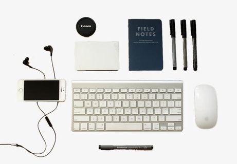 办公室桌面摆设免抠