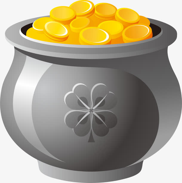 卡通精美扁平金币免抠