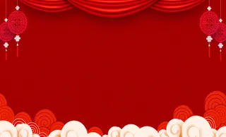 红色 喜庆  灯笼   祥云免抠