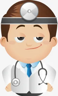 卡通坏笑的医生免抠
