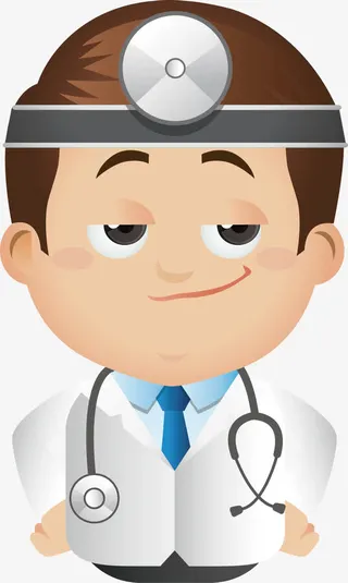 卡通坏笑的医生免抠