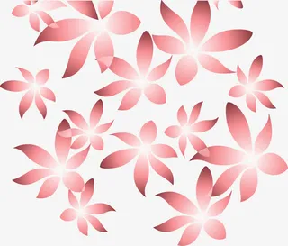 卡通红色小花免抠