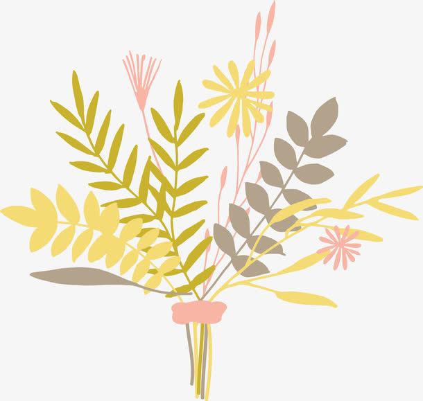 手绘花束免抠