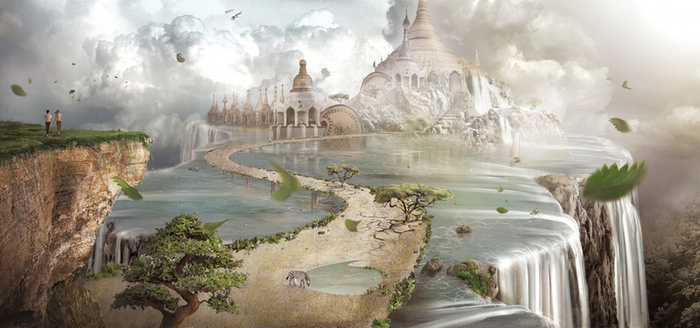 梦幻城堡海报背景图高清